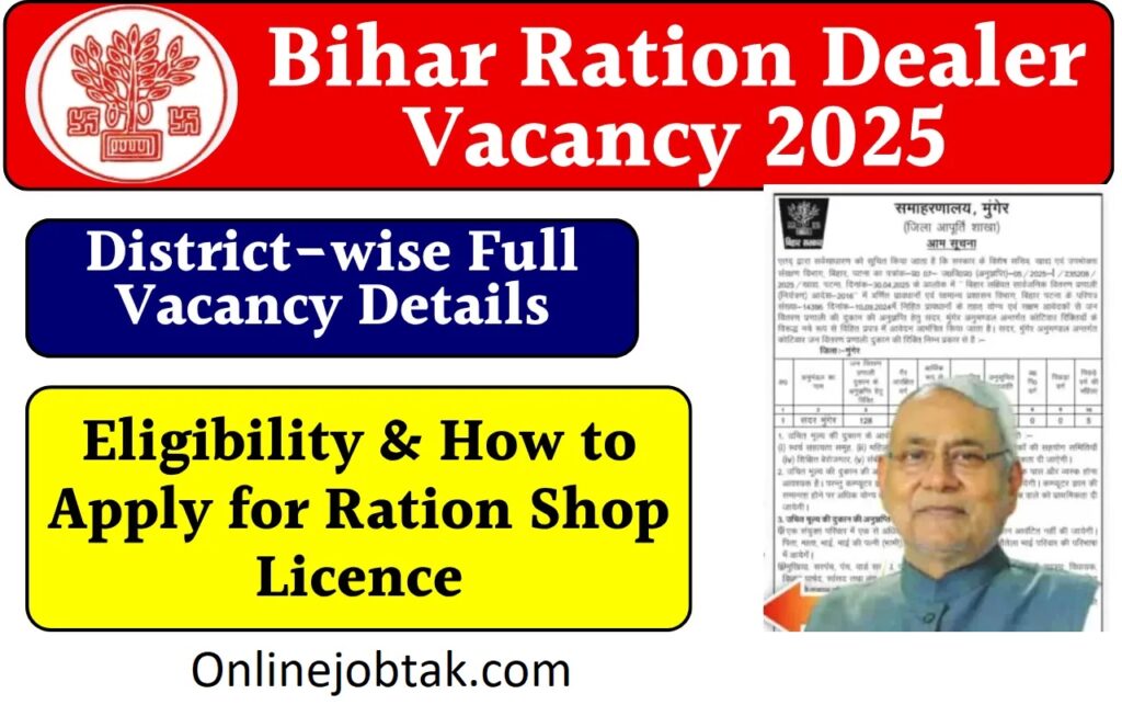 Bihar Ration Dealer Vacancy 2025 Lakhisarai